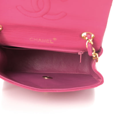 Chanel Lambskin Quilted Mini Square Flap Pink 7 of 16