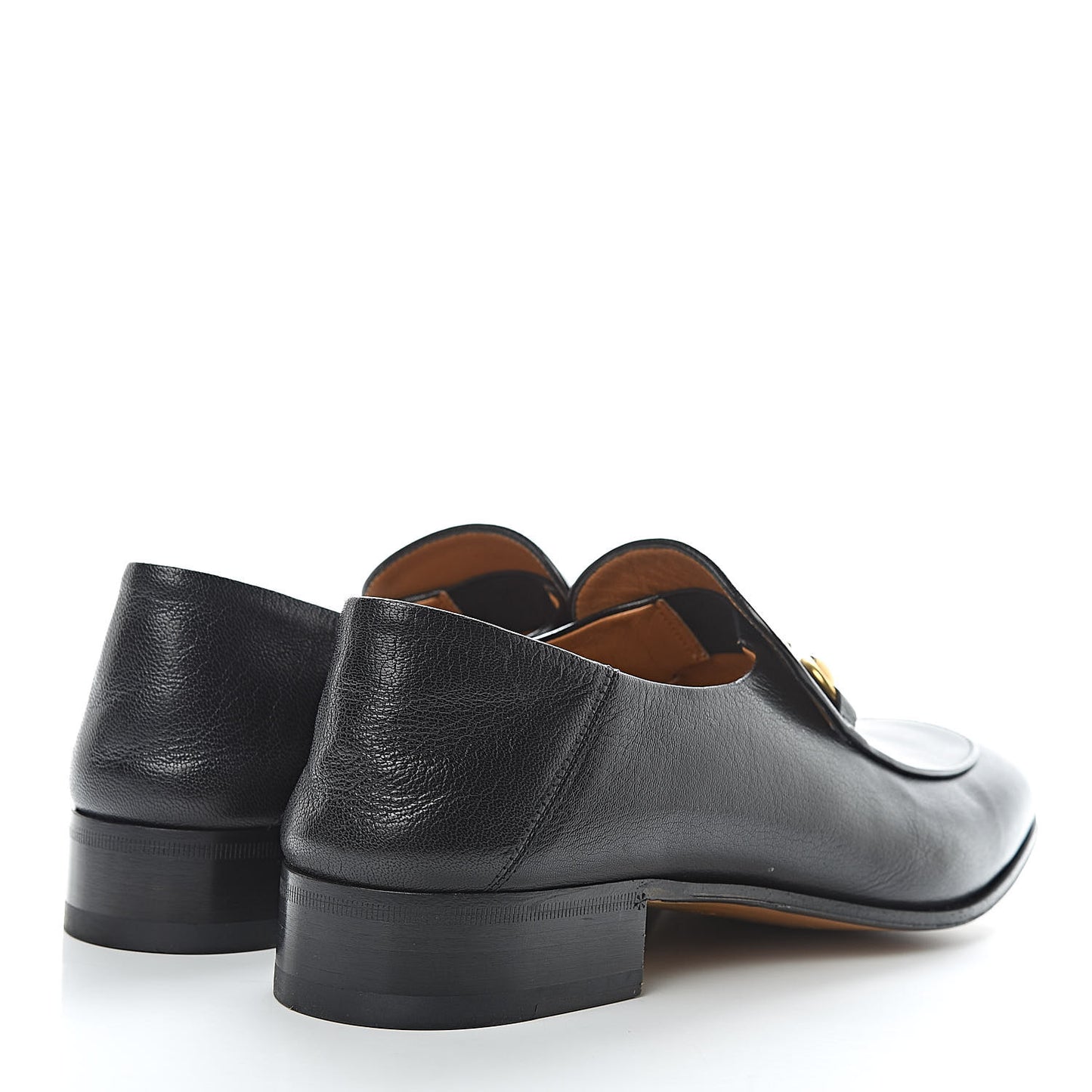 Goatskin Mens Horsebit Loafers 10.5 Black