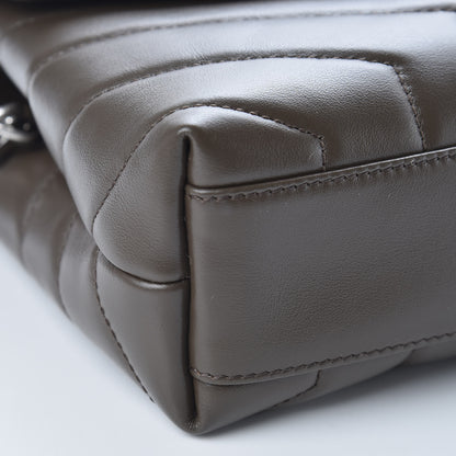 Saint Laurent Calfskin Y Quilted Monogram Toy Loulou Crossbody Bag Faggio 8 of 12