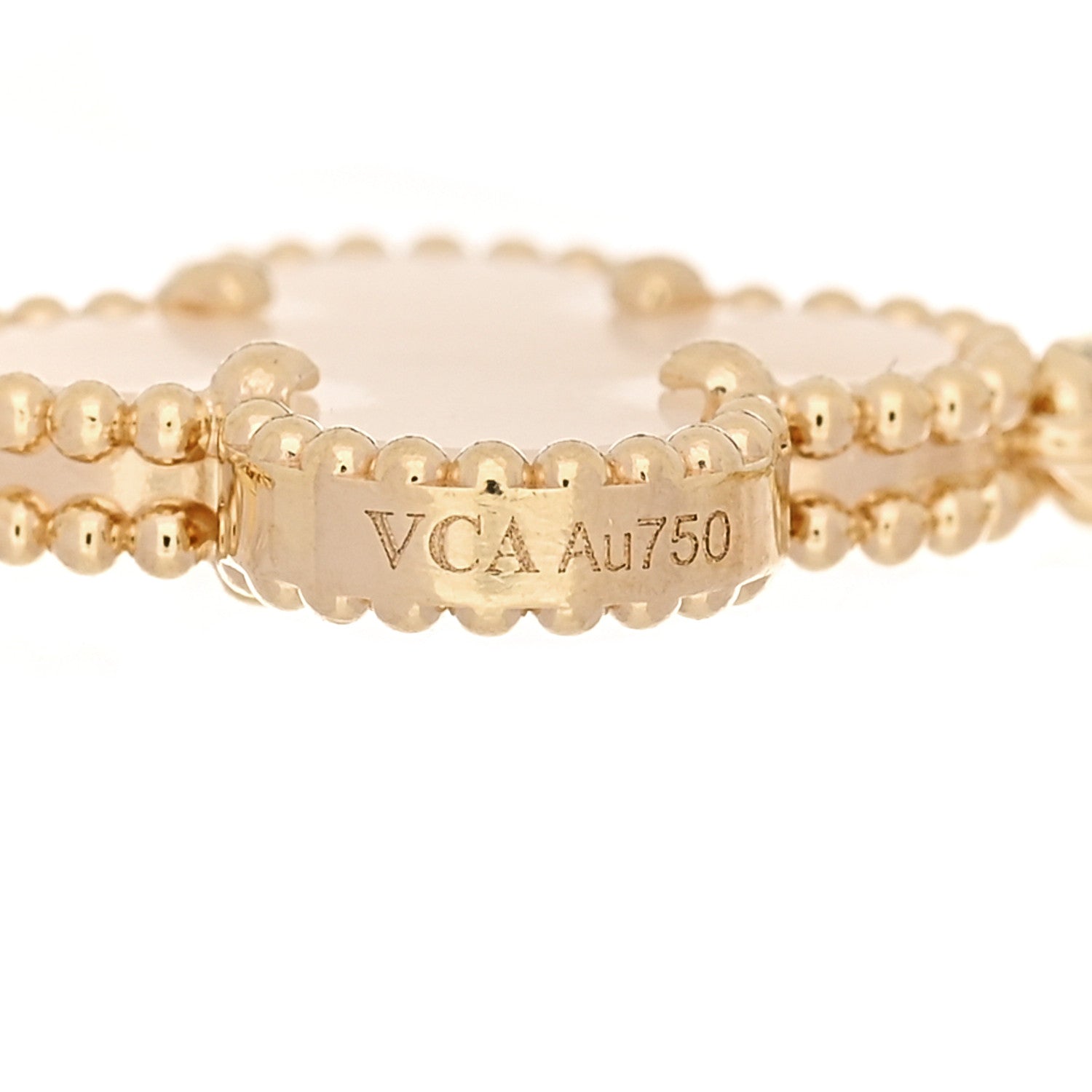 Van Cleef & Arpels 18K Yellow Gold Mother of Pearl 5 Motifs Vintage Alhambra Bracelet 3 of 5