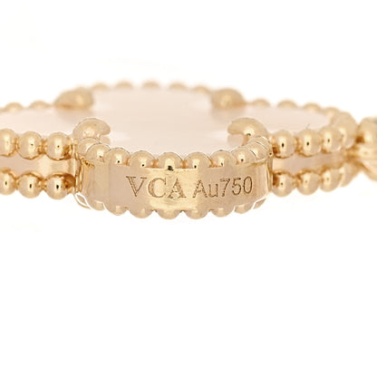 Van Cleef & Arpels 18K Yellow Gold Mother of Pearl 5 Motifs Vintage Alhambra Bracelet 3 of 5
