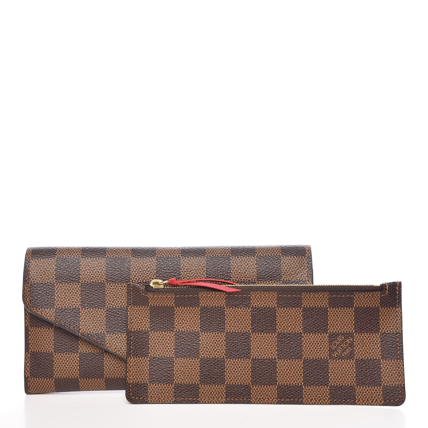 Damier Ebene Josephine Wallet Red