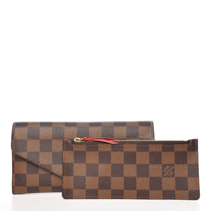 Louis Vuitton Damier Ebene Josephine Wallet Red 3 of 12