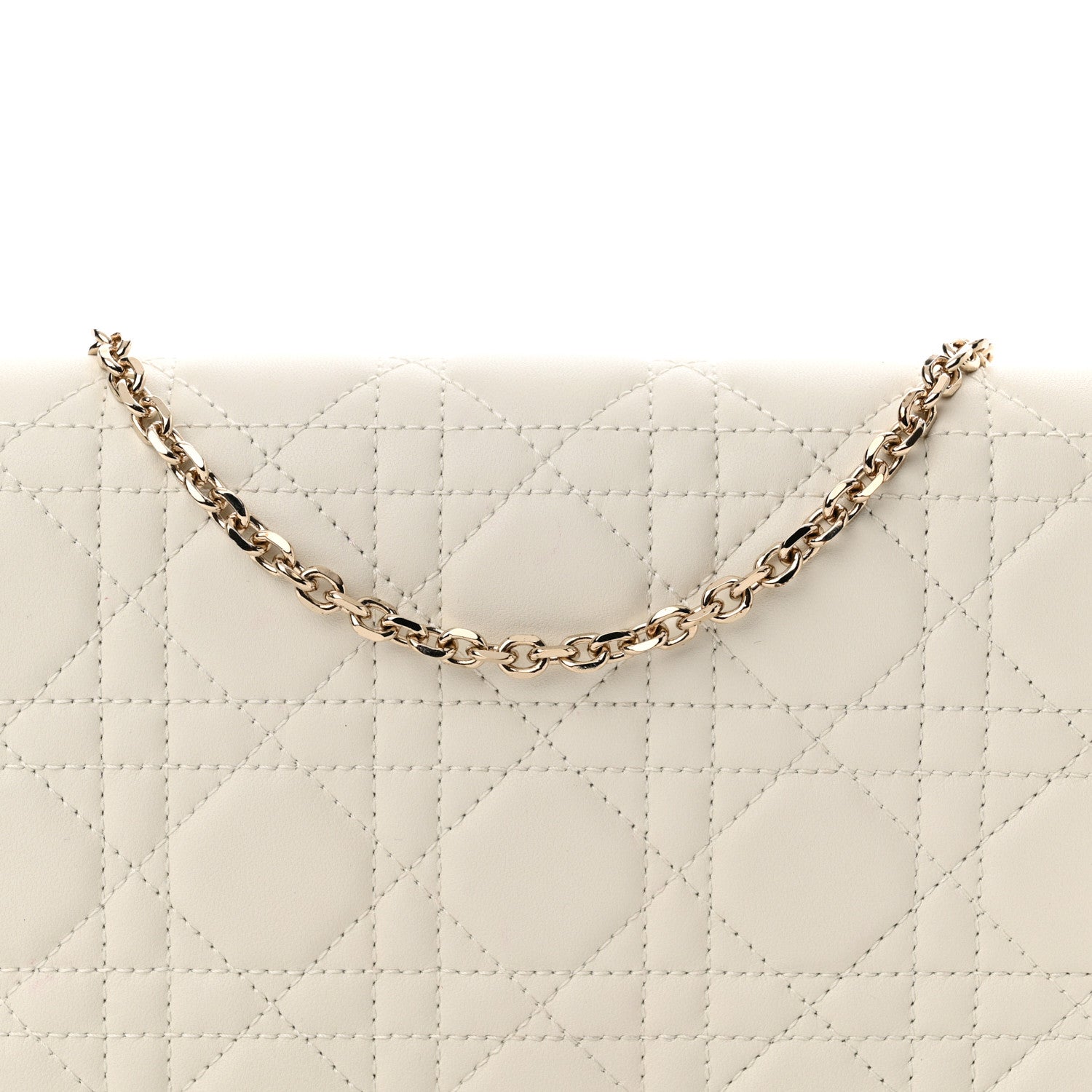Christian Dior Lambskin Cannage Lady Dior Pouch Latte 9 of 11