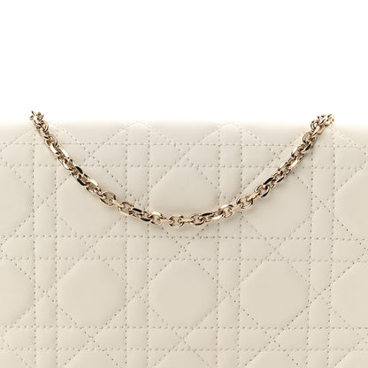 Christian Dior Lambskin Cannage Lady Dior Pouch Latte 9 of 11