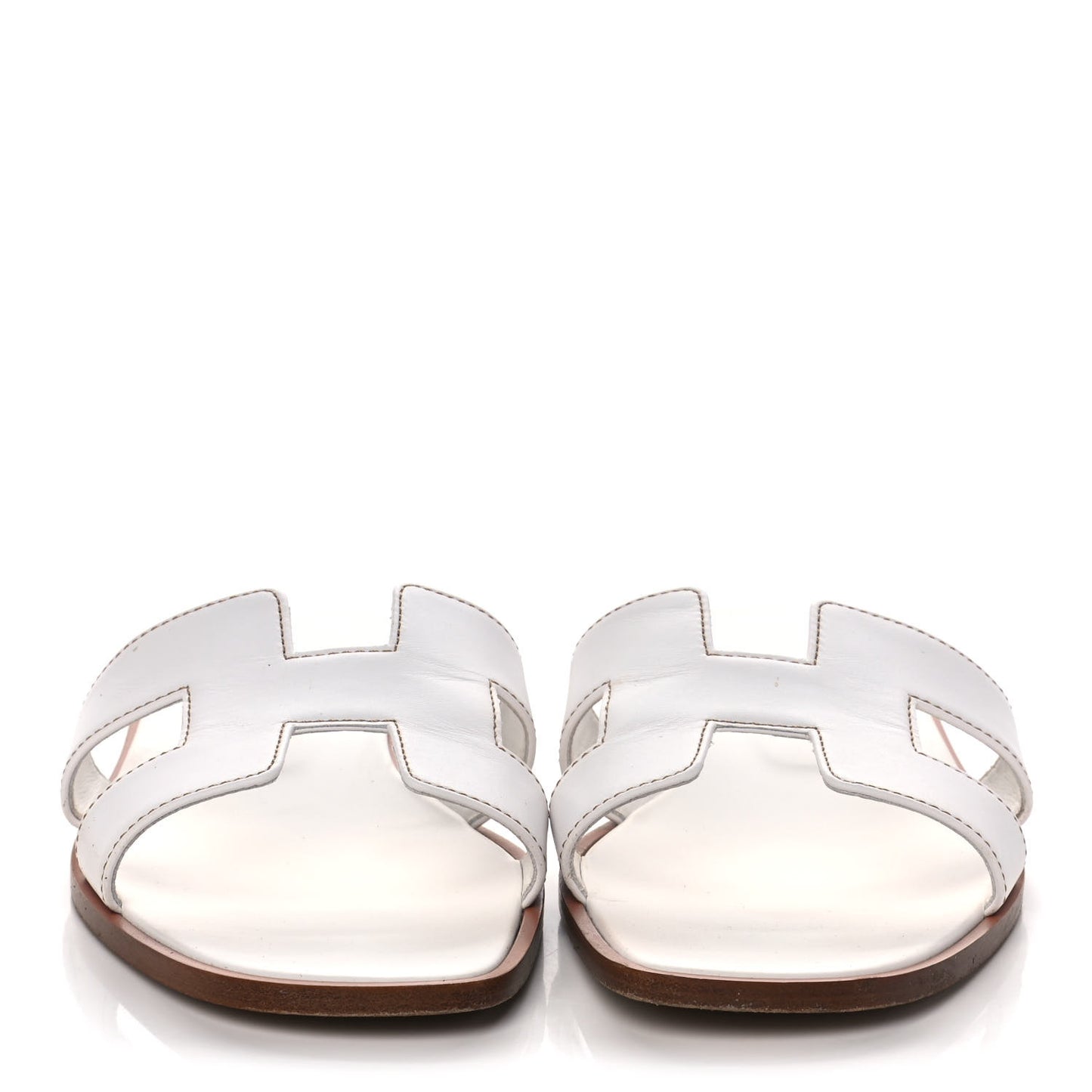 Box Calfskin Oran Sandals 40 White