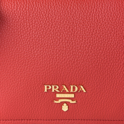 Prada Vitello Phenix Flap Crossbody Rosso 8 of 8