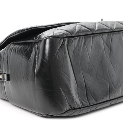 Chanel Aged Calfskin Quilted Large Express Bowling Bag Black 8 of 9