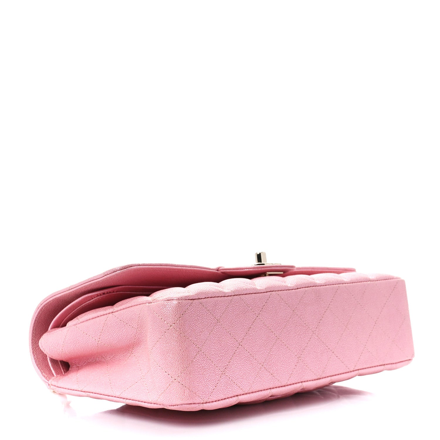 Chanel Iridescent Caviar Quilted Medium Double Flap Rose Pink 4 of 13
