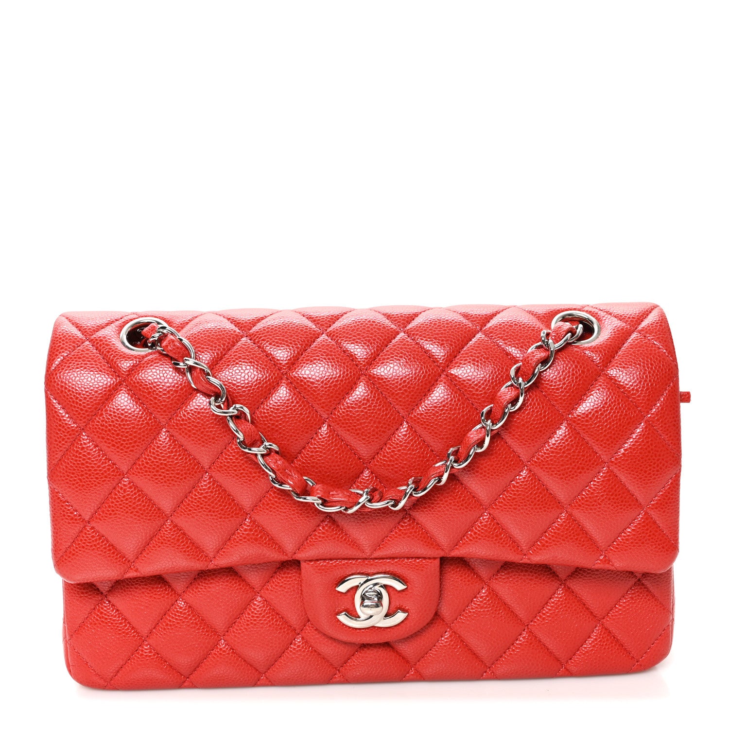Chanel Caviar Quilted Medium Double Flap Red 1 of 10