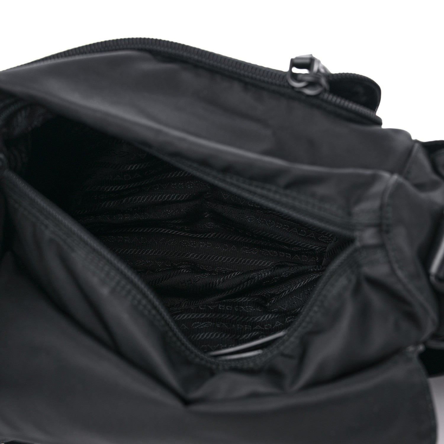 Prada Nylon New Vela Studded Messenger Black 5 of 11
