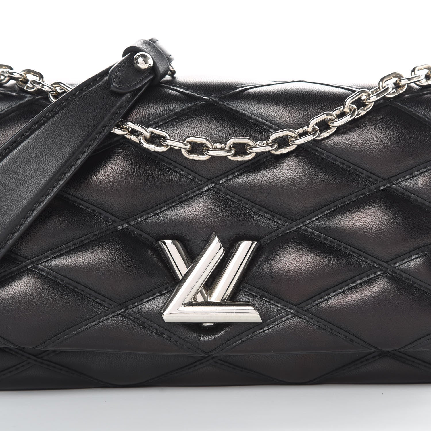 Louis Vuitton Lambskin Malletage GO-14 PM Black 7 of 11