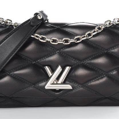 Louis Vuitton Lambskin Malletage GO-14 PM Black 7 of 11
