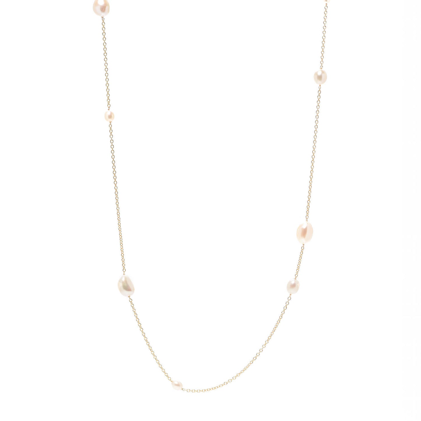 18K Yellow Gold Elsa Peretti Pearls By The Yard Sprinkle Necklace