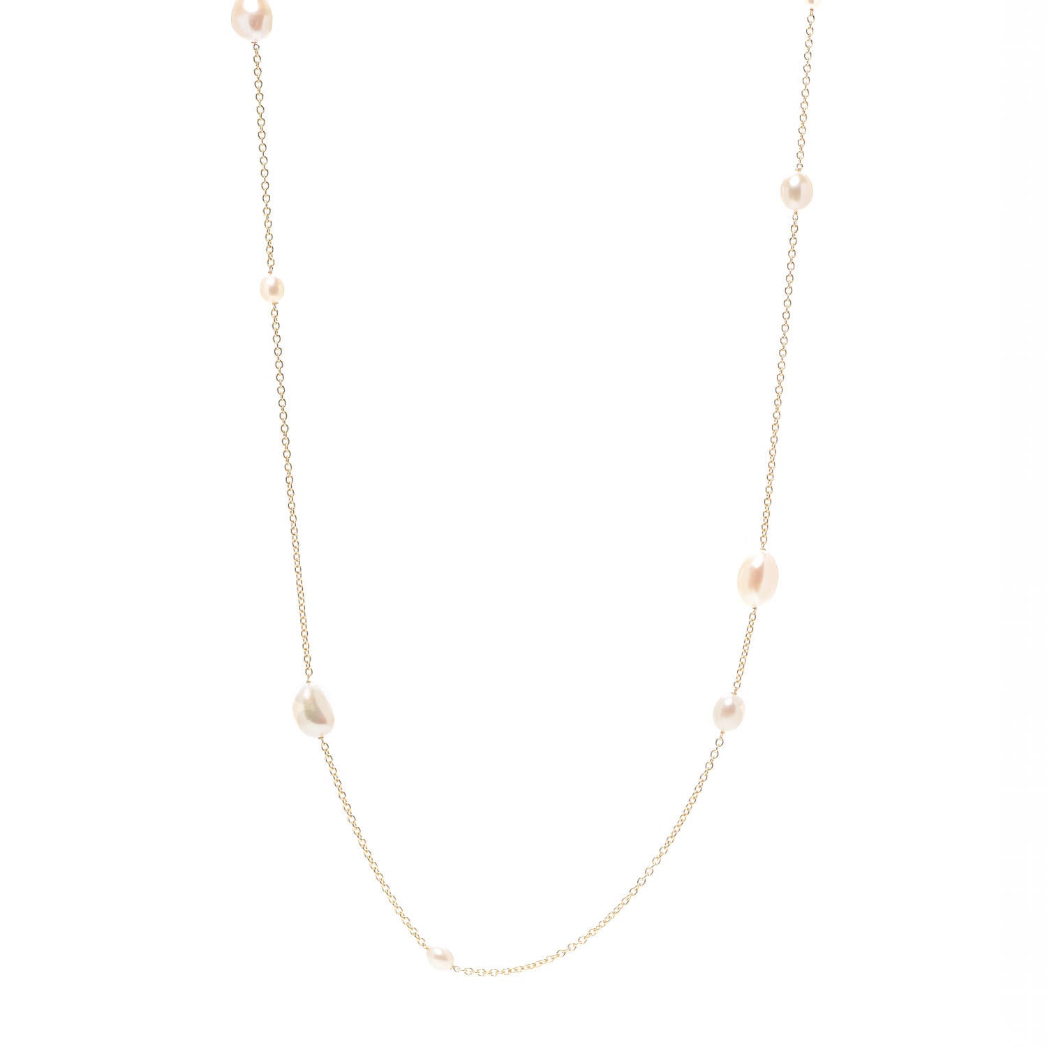 Tiffany 18K Yellow Gold Elsa Peretti Pearls By The Yard Sprinkle Necklace 1 of 6