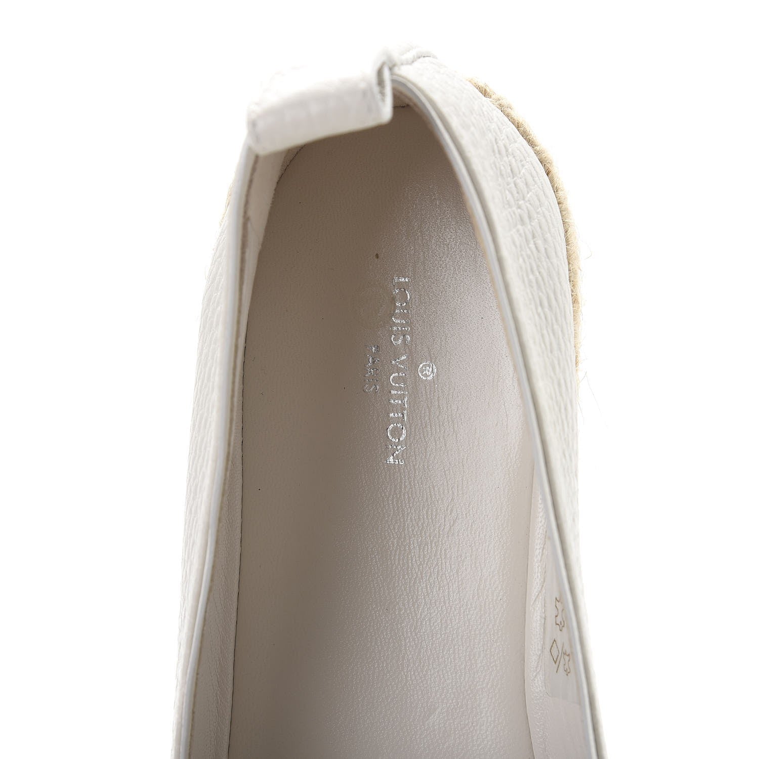 Louis Vuitton Calfskin Tropical Bloom Espadrille Flat 38 White 7 of 9
