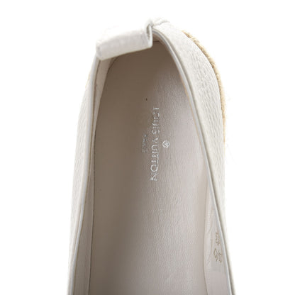 Louis Vuitton Calfskin Tropical Bloom Espadrille Flat 38 White 7 of 9