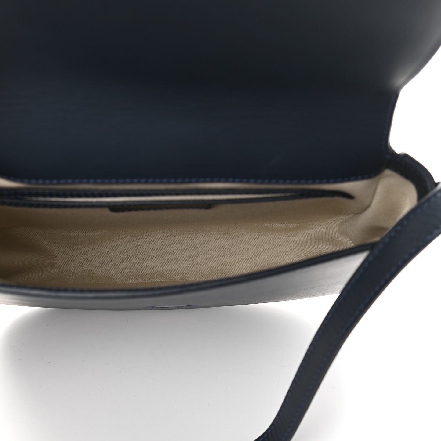 Calfskin Flap Crossbody Bag Blu