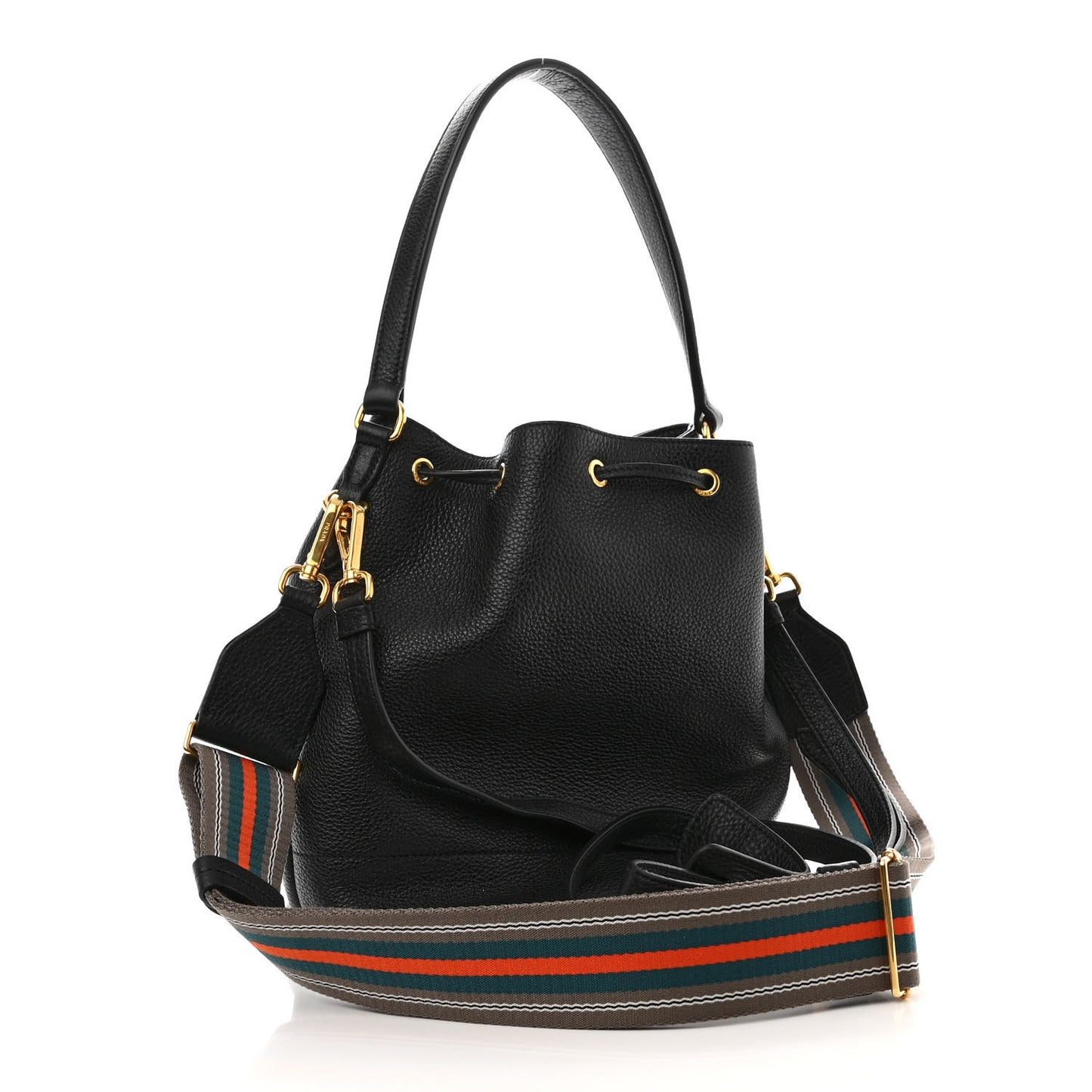 Vitello Daino Bucket Bag Black