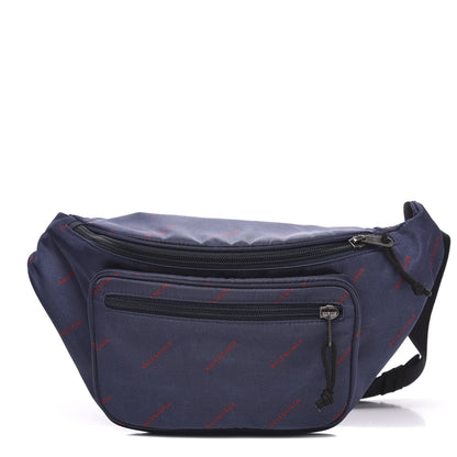 Balenciaga Twill Nylon Allover Logo Explorer Beltpack Bleu Canopee Rouge 1 of 9