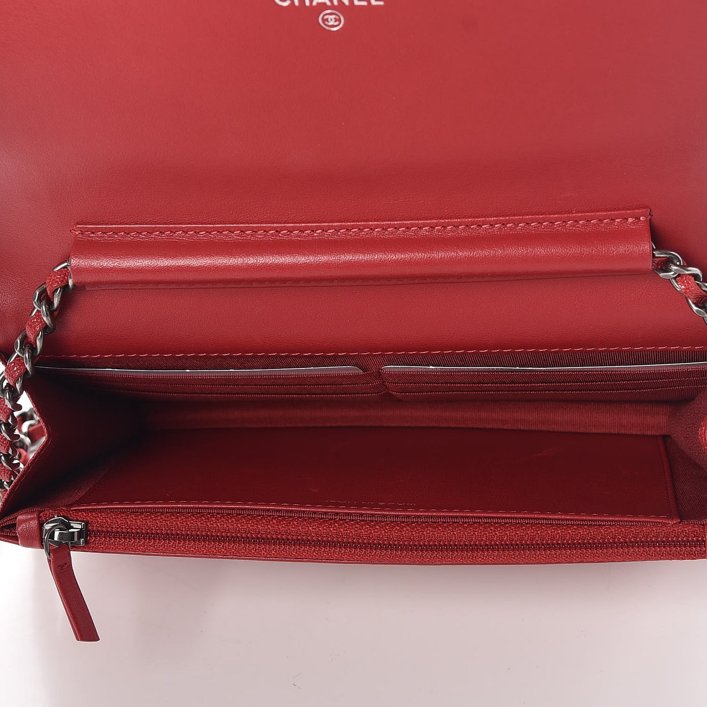 Caviar Quilted Boy Wallet On Chain WOC Red