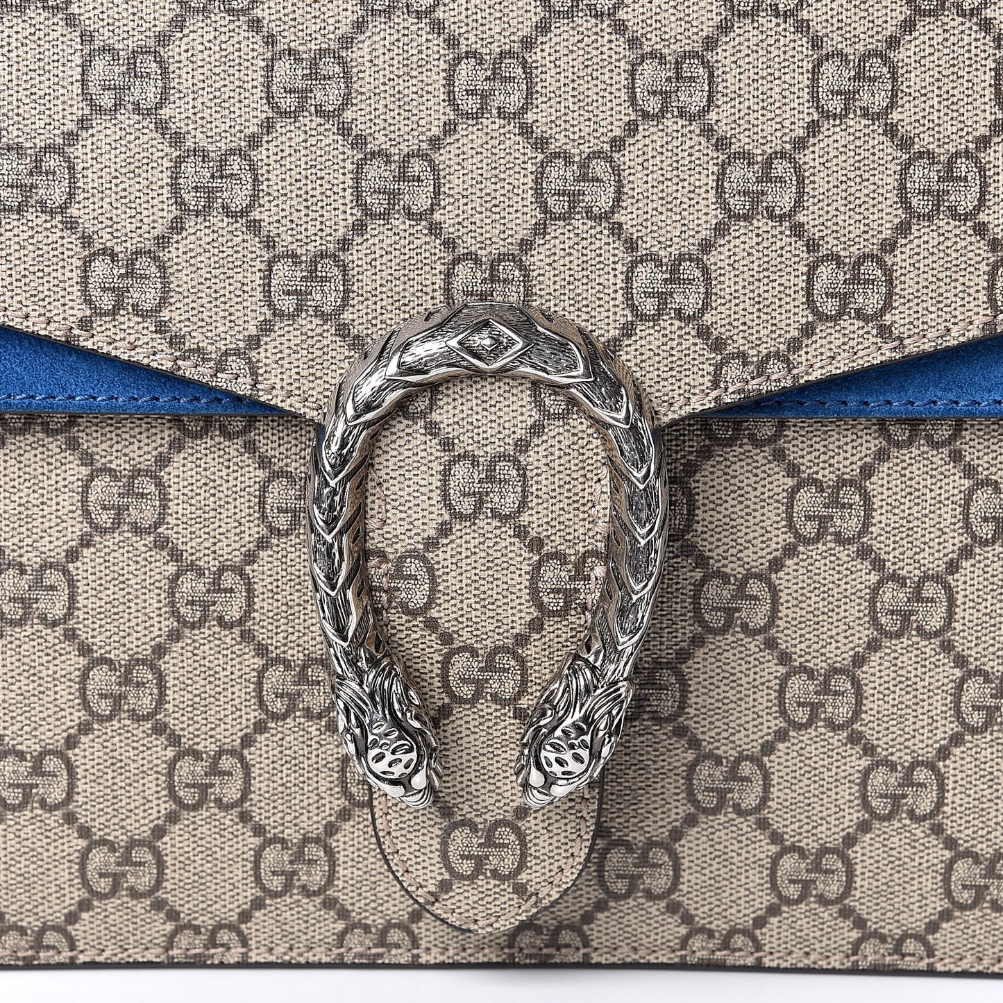 GG Supreme Monogram Medium Dionysus Shoulder Bag Blue