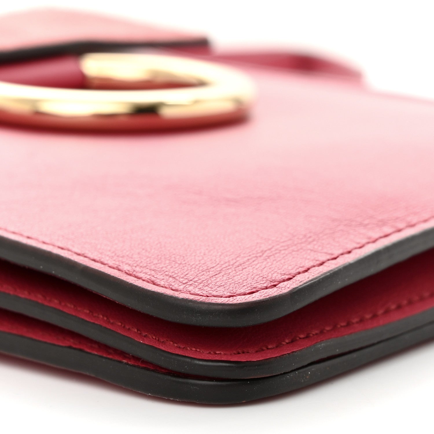 Chloe Suede Calfskin Mini Faye Bracelet Bag Scarlet Pink 9 of 12