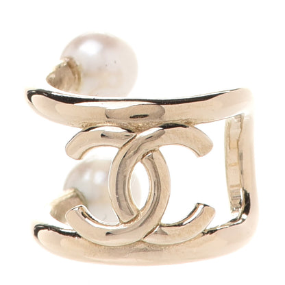 Chanel Pearl CC Single Ear Cuff Gold 1 of 4