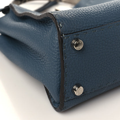 Fendi Cuoio Romano Snakeskin Selleria Medium Peekaboo Iconic Satchel Tempesta 8 of 9