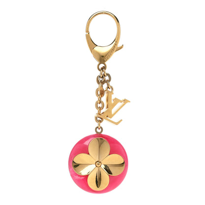 Louis Vuitton Acetate Hollow Flower Bag Charm Fuchsia 1 of 7