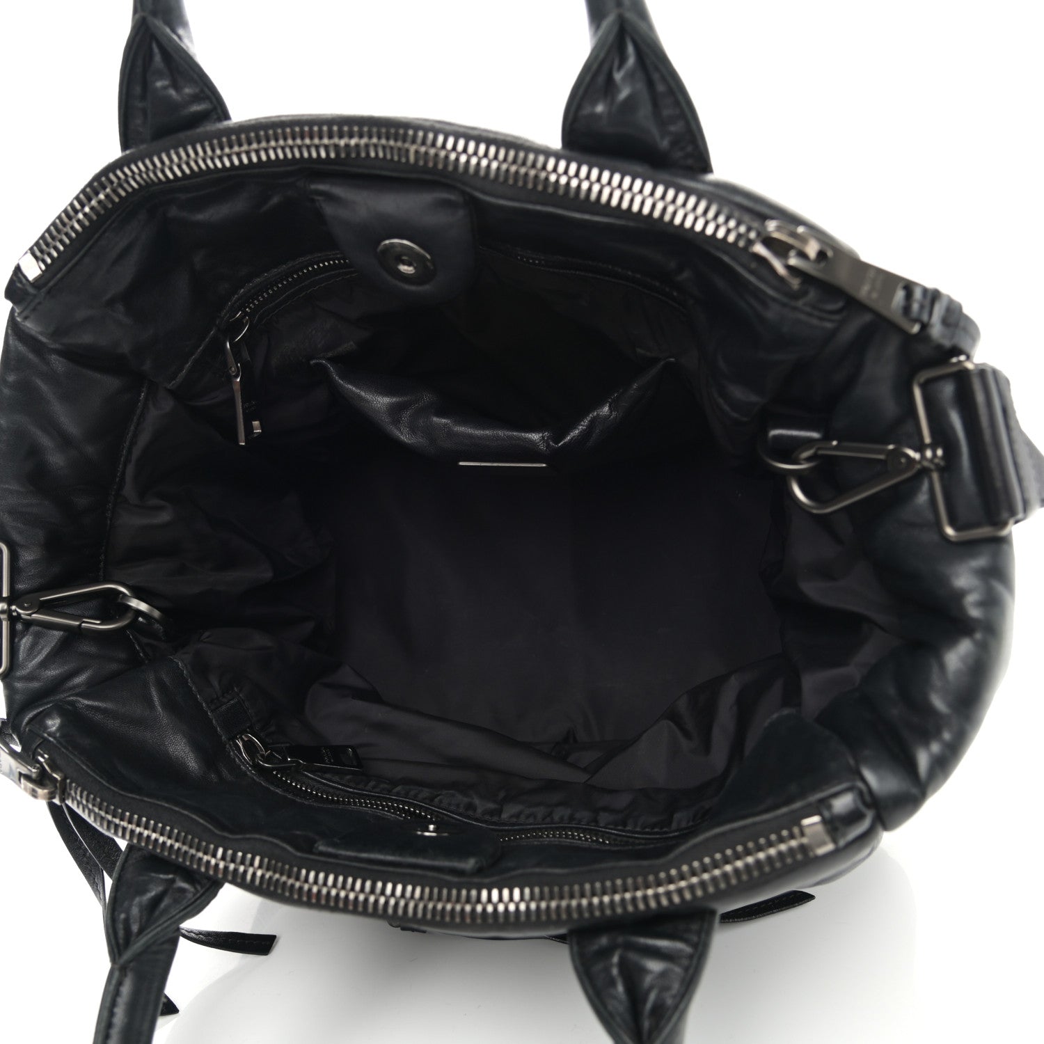 Prada Nappa Bomber Tote Black 4 of 9