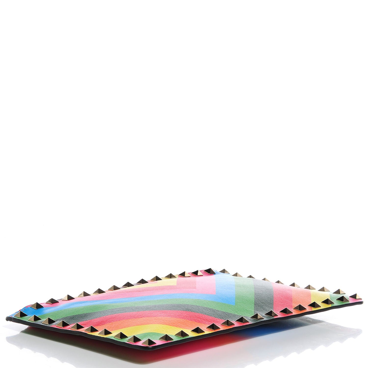 Valentino Garavani Vitello 1973 Medium Rockstud Zip Pouch Multicolor 4 of 7
