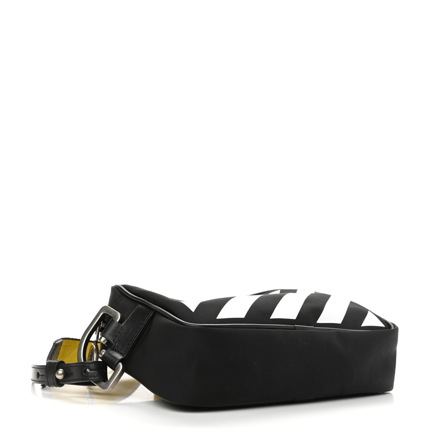 Off-White Nylon Diag Striped Crossbody Bag Black White 4 of 10