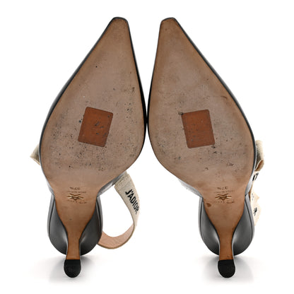 Christian Dior Lambskin Ribbon J'Adior Slingback 65mm Pumps 37.5 Black 7 of 15