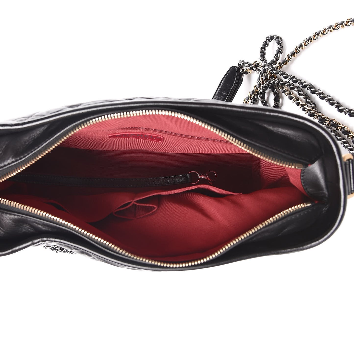 Aged Calfskin Quilted Medium Gabrielle Hobo Black