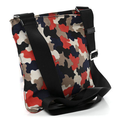 Prada Cordura Saffiano Camouflage Crossbody Rosso 3 of 10