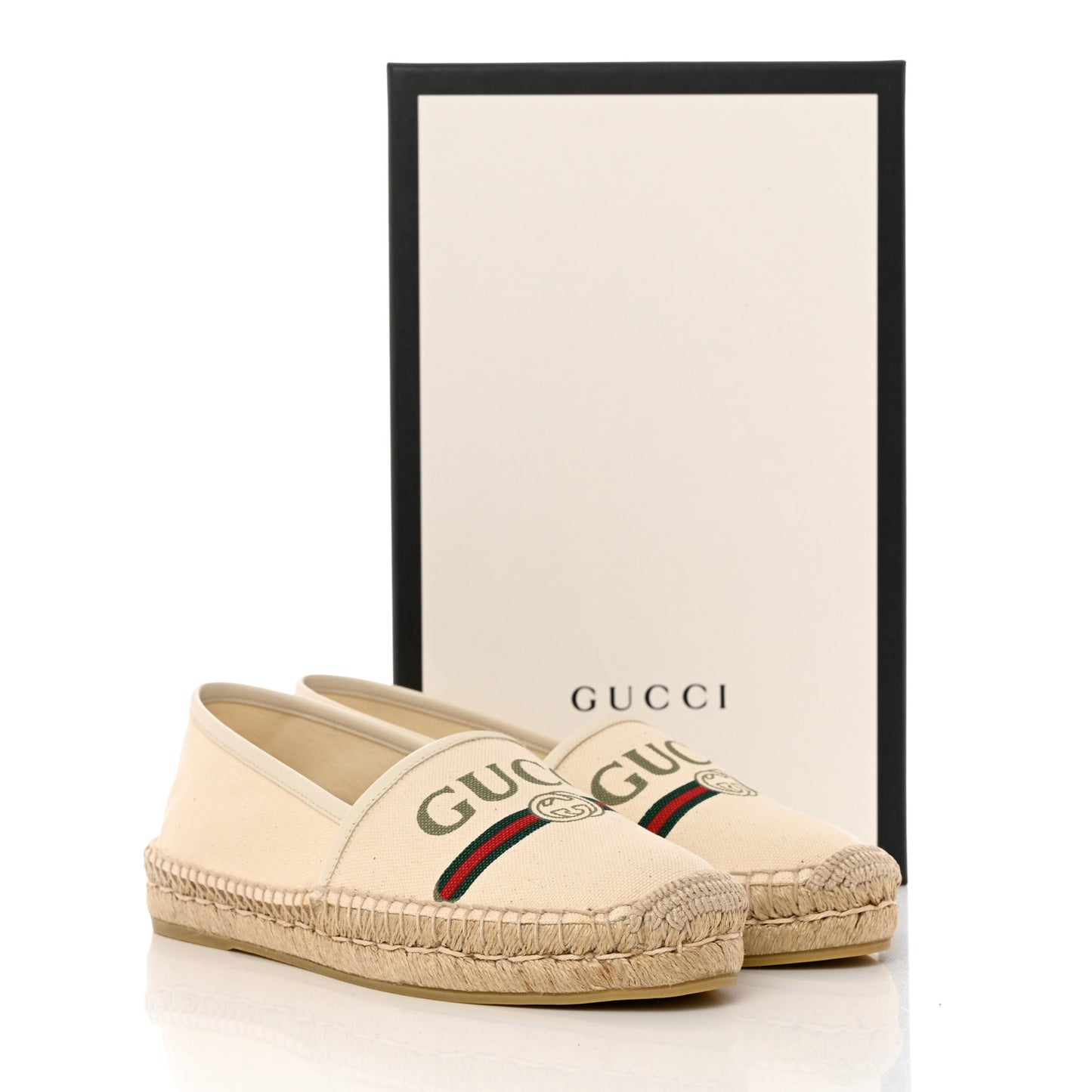 Canvas Logo Espadrilles 38.5 Greggio White