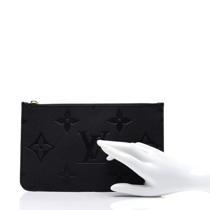 Louis Vuitton Empreinte Monogram Giant Neverfull MM Pochette Black 2 of 9