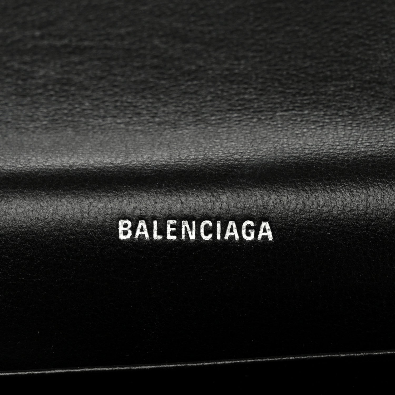 Balenciaga Grained Calfskin Logo Cash Thin Money Wallet Black White 6 of 9