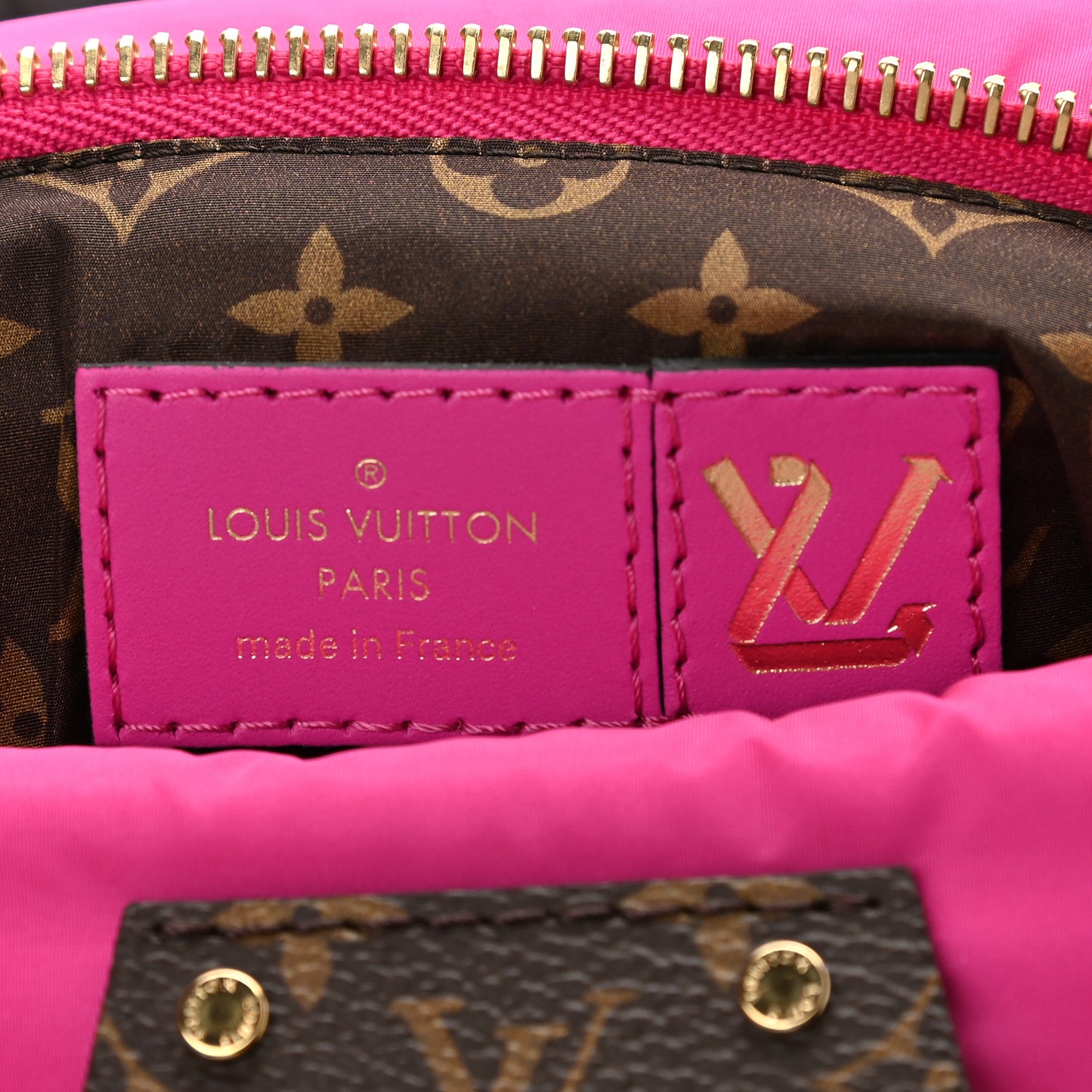 Econyl Monogram Pillow Maxi Multi Pochette Accessories Black Fuchsia
