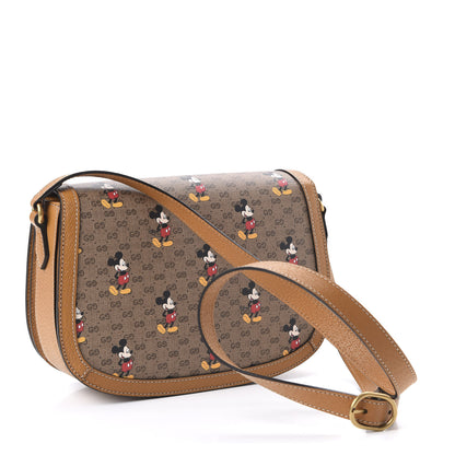 Gucci X DISNEY Mini Vintage GG Supreme Monogram Mickey Mouse Small Flap Messenger Bag Beige Vintage Sun Oil 3 of 11