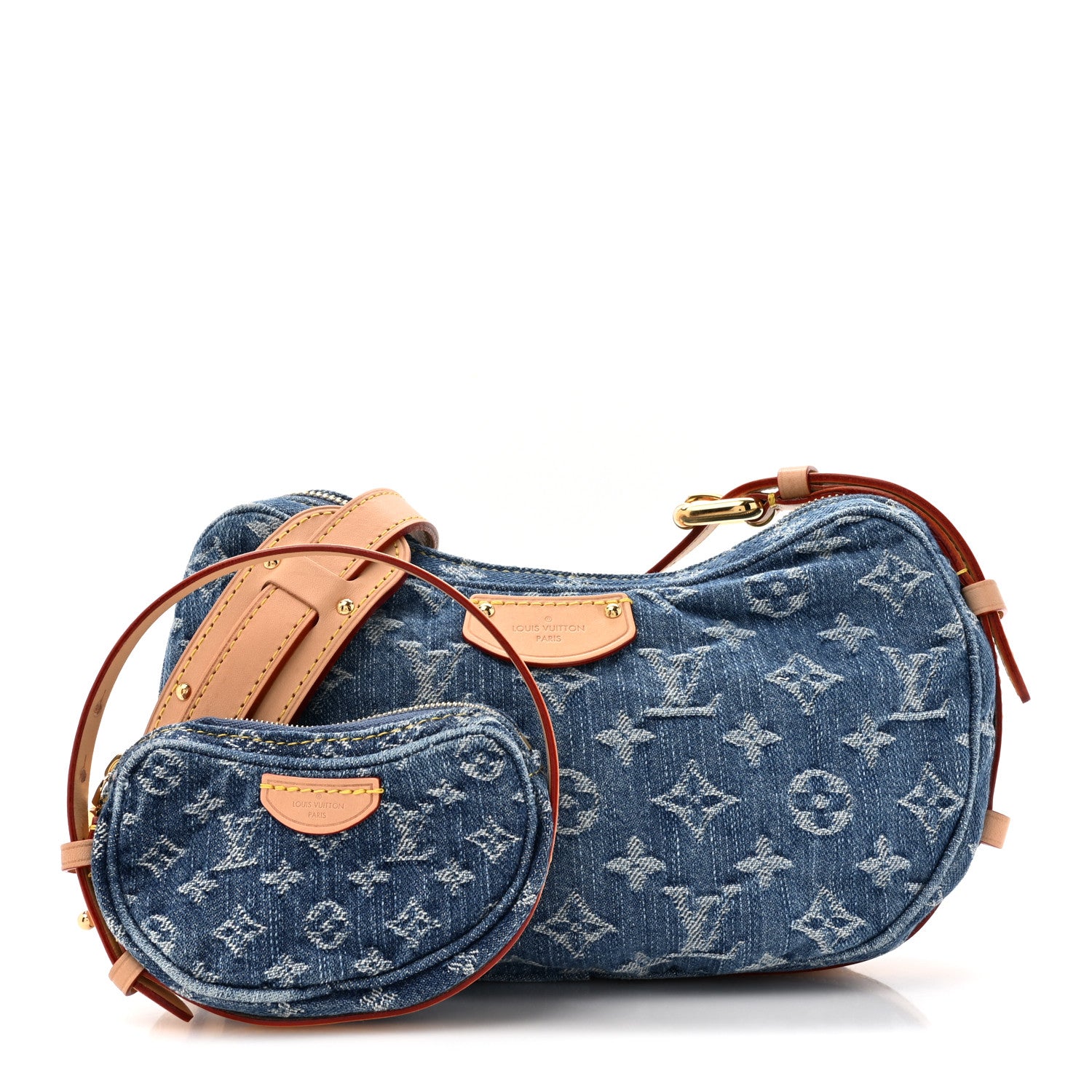 Louis Vuitton Monogram Denim Croissant MM Blue 3 of 14