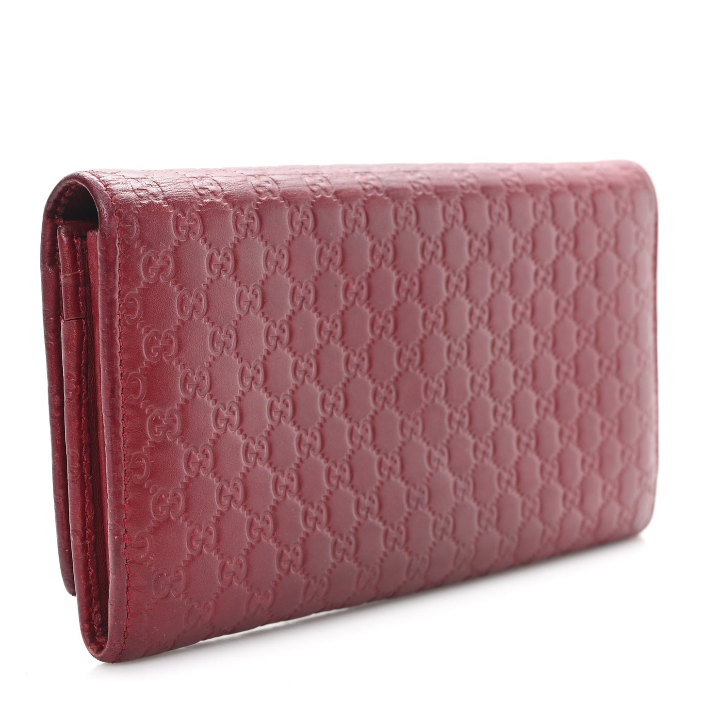 Soft Microguccissima Continental Wallet Red