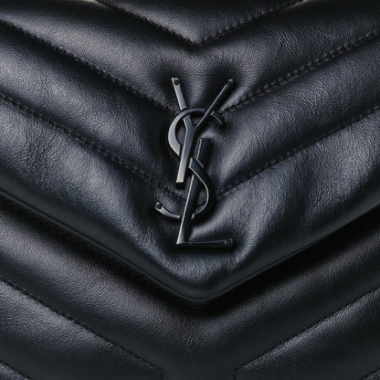Saint Laurent Calfskin Y Quilted Monogram Small Loulou Chain Satchel Black 12 of 12