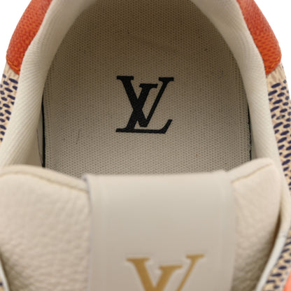 Louis Vuitton Damier Grained Calfskin Monogram Mens LV Trainer Sneakers 9 Orange 7 of 12