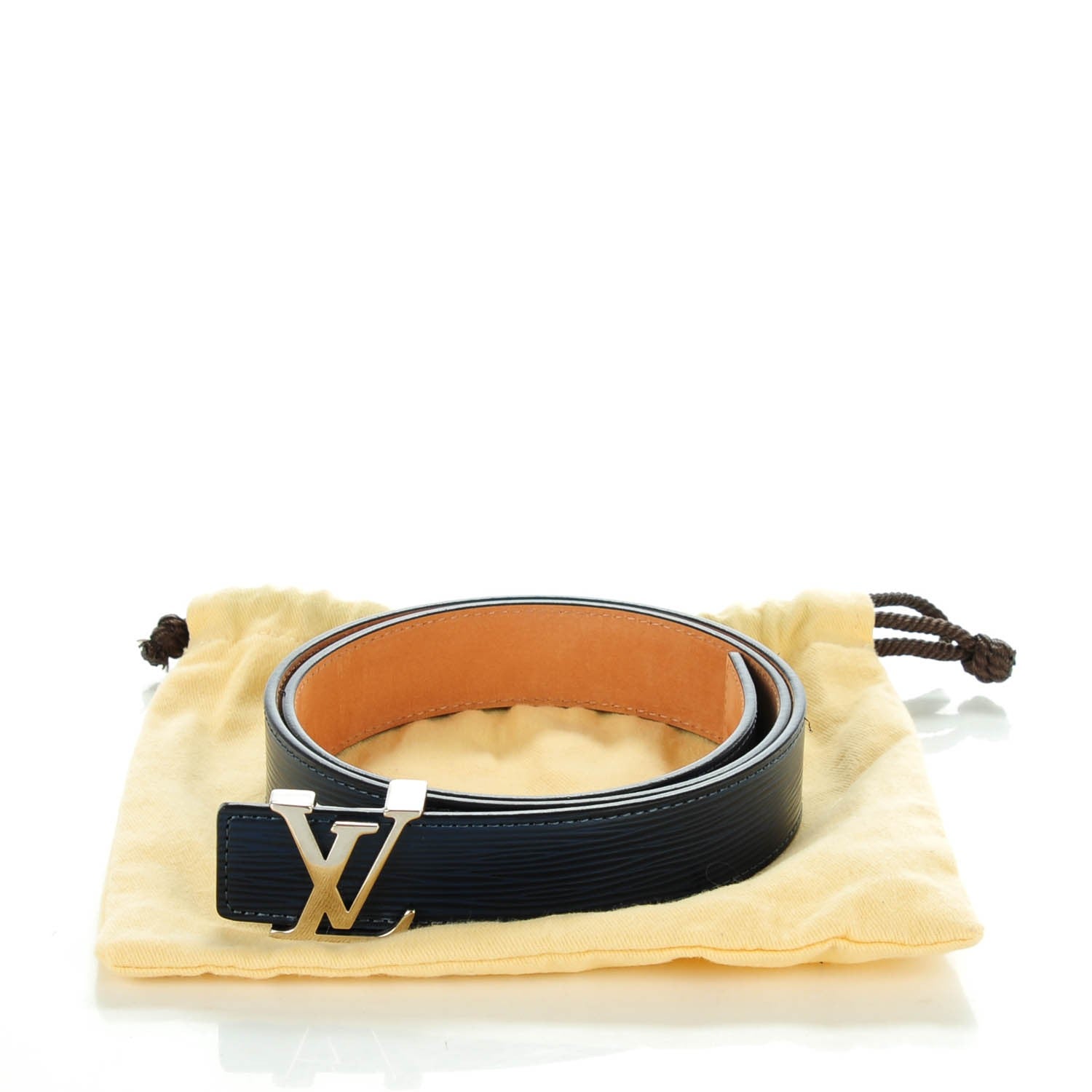 Louis Vuitton Epi LV Initiales Belt 85 34 Indigo 8 of 8