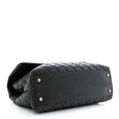 Chanel Caviar Quilted Medium Coco Handle Flap Black 4 of 11