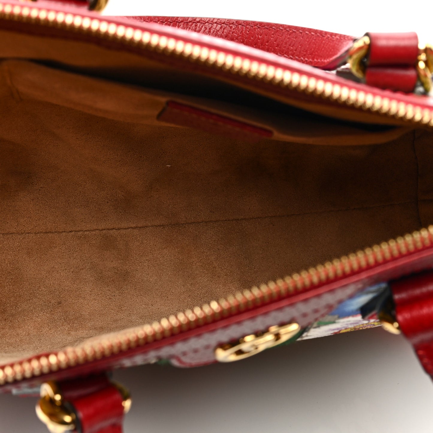 GG Supreme Monogram Flora Web Small Ophidia Tote Bag Red