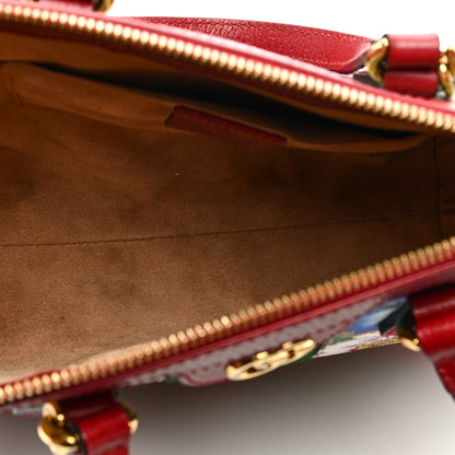 Gucci GG Supreme Monogram Flora Web Small Ophidia Tote Bag Red 5 of 10