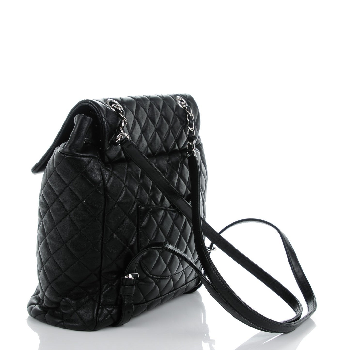 Lambskin Quilted Large Urban Spirit Backpack Black
